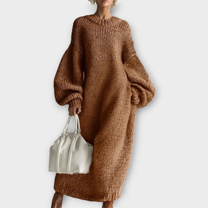Abito Maxi di Maglia Oversize Confortevole