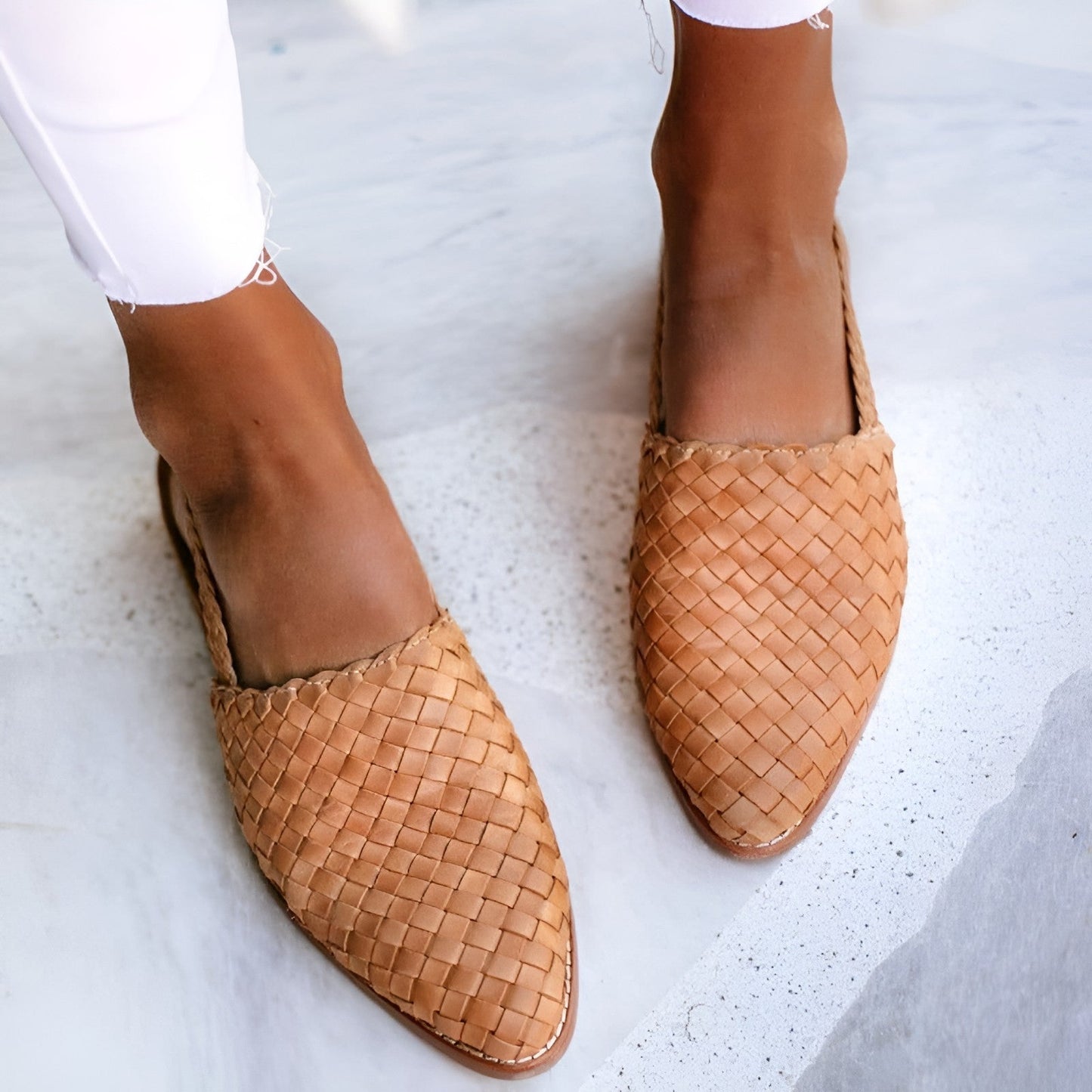 Whisper - Sandali in pelle trenzada eleganti per donna