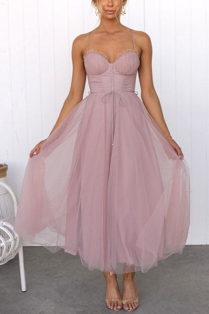 Abito lungo Elegante con Bustier - Abito da cerimonia Fluido