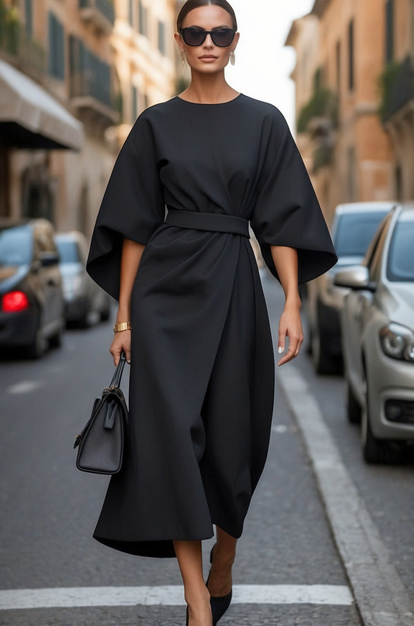 Abito elegante con maniche a palloncino