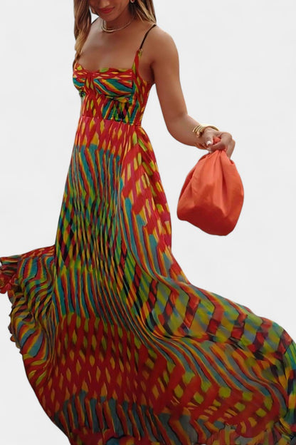Océana Abito maxi Halter Abstracto