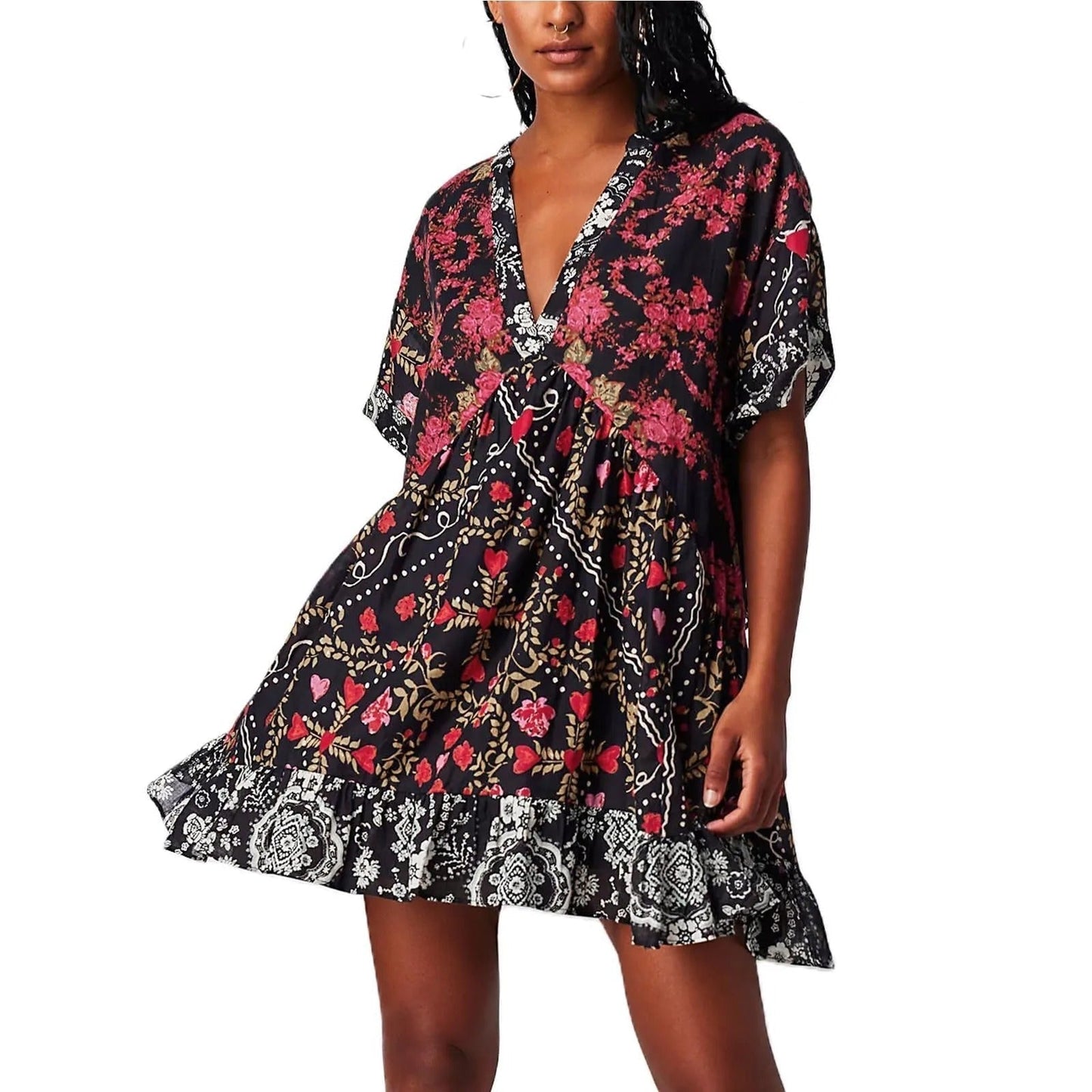 Abito Boho Collo a V - Eleganza Senza tempo