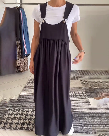 Grace™ - Abito Casual di Spalline di Tinta unita