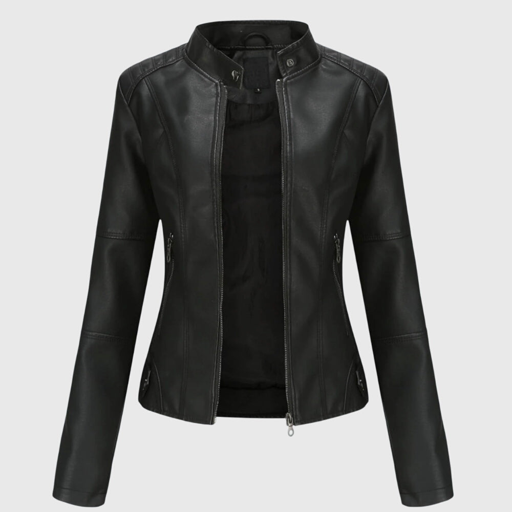 Giorgina™ - Giacca in pelle elegante da donna