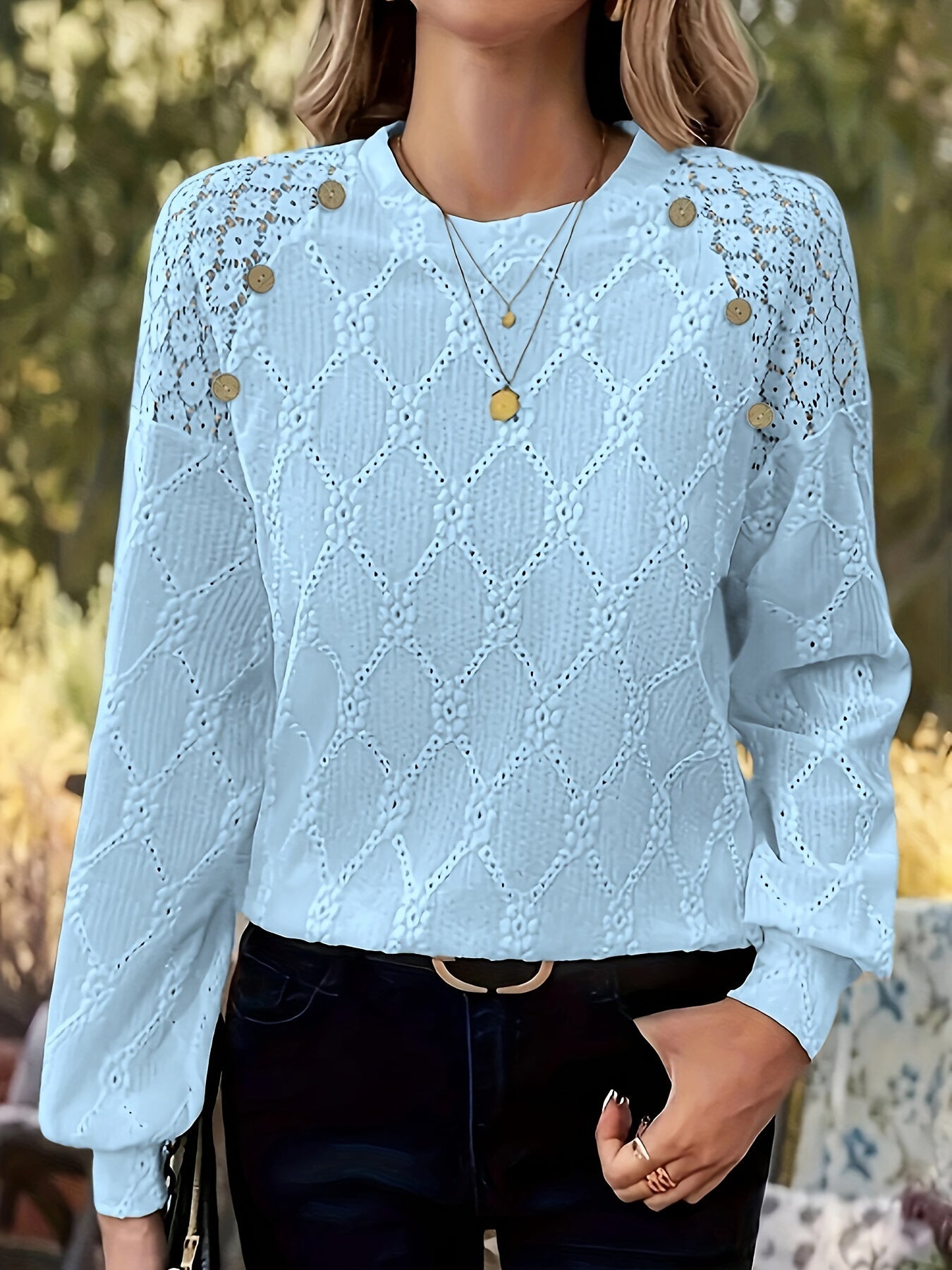 Ivy – Blusa con Dettagli di Bottoni di Ojal
