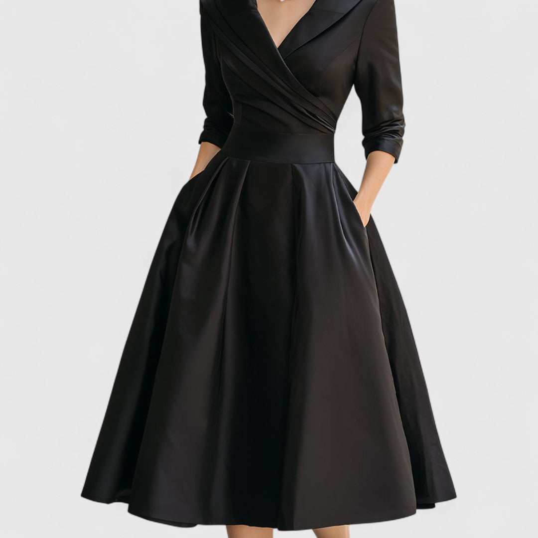 CHARLOTTE – ABITO MIDI A-LINE CON scollo a V ELEGANTE