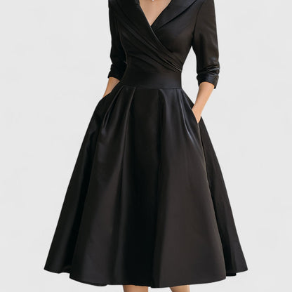 CHARLOTTE – ABITO MIDI A-LINE CON scollo a V ELEGANTE