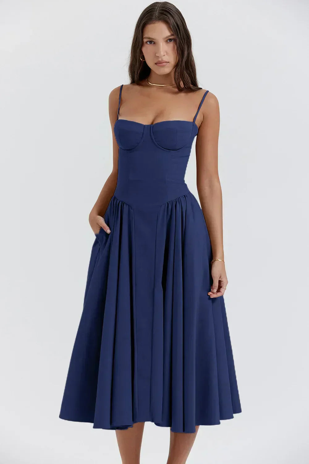 Elara | Abito con spalline con corsetto