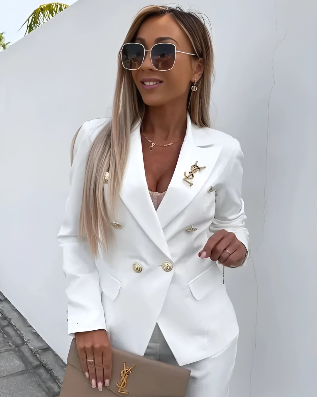 Completo Doppio Abotonado per Donne – Blazer a Misura e Pantaloni Eleganti