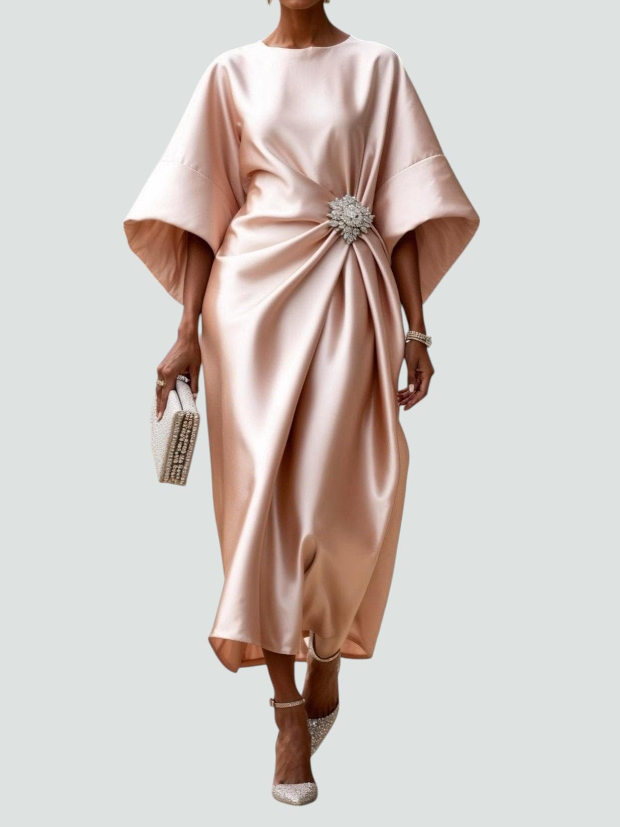 Zoey - Elegante Abito lungo di Raso