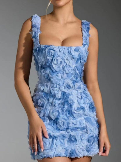 Mini Abito Corset Blossom Embrace