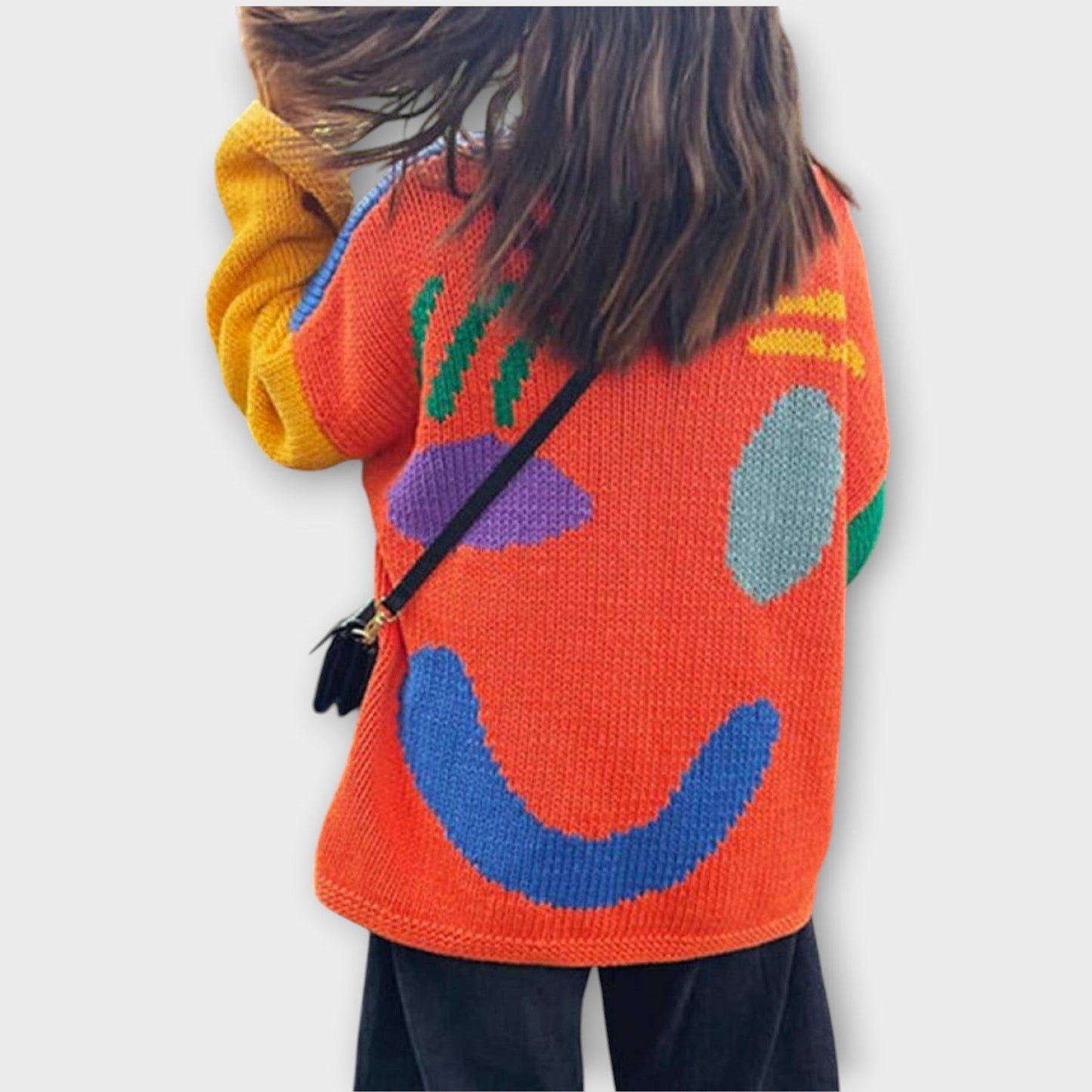 Maglione in maglia Abstracto Fatto a mano