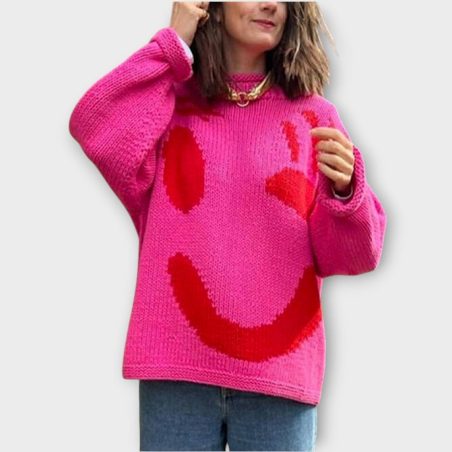 Maglione in maglia Abstracto Fatto a mano
