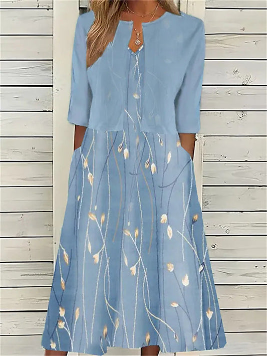 Ivy – Completo Midi Floreale Elegante