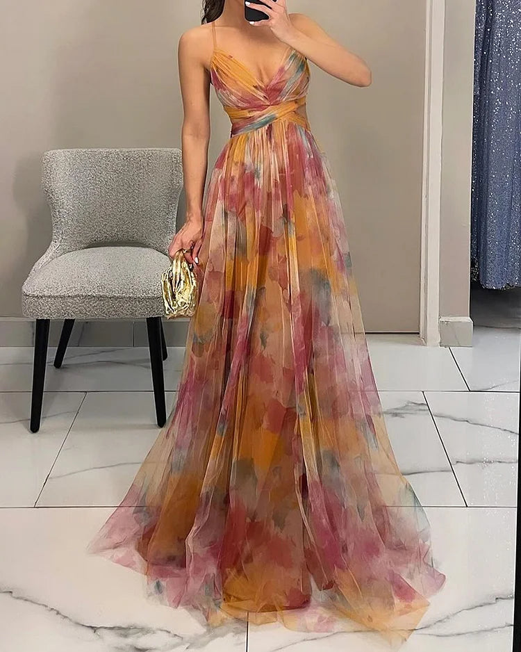 Abito di Impresión Elegante con Collo Halter di Sophia