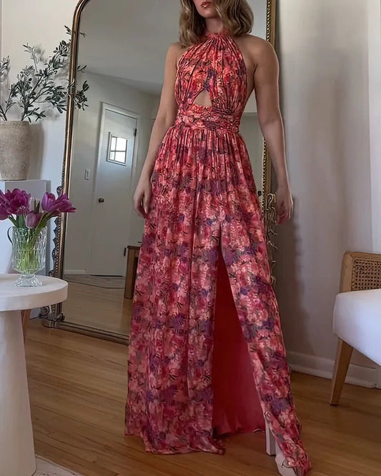 Luna | Abito Maxi con Stampato Floreale
