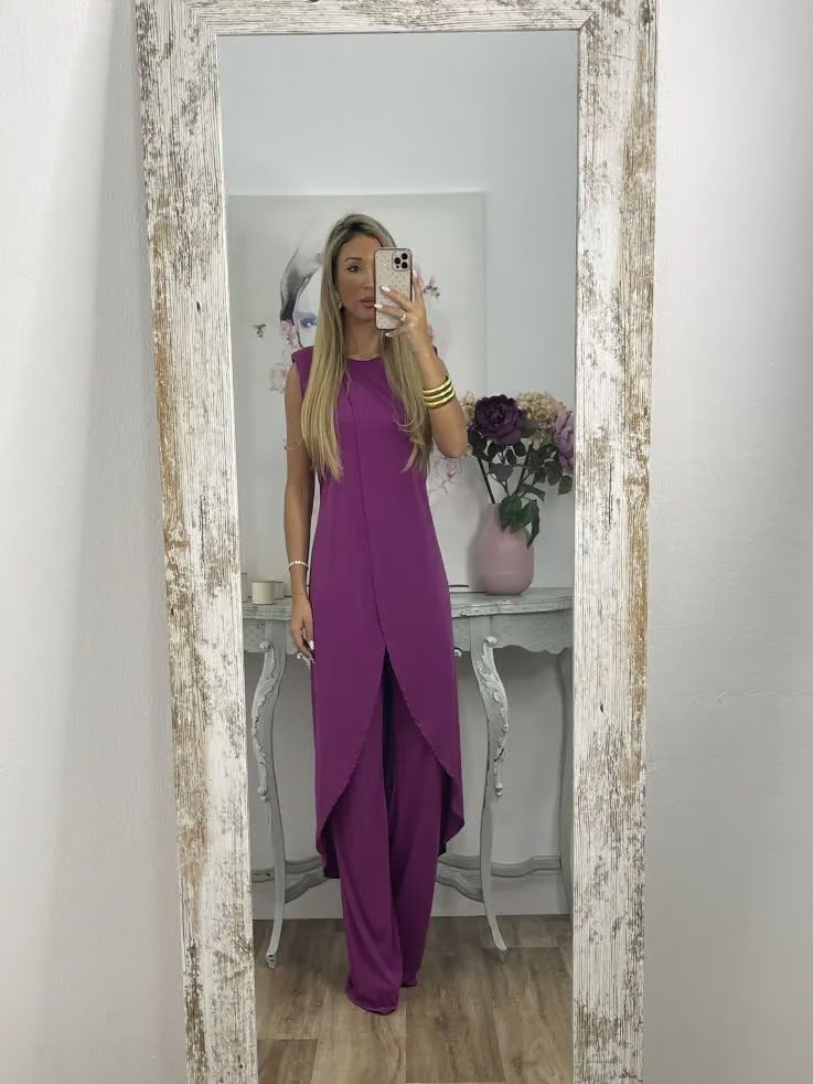 ELODIE – SET DI TOP E PANTALONI ULTRA-MORBIDO