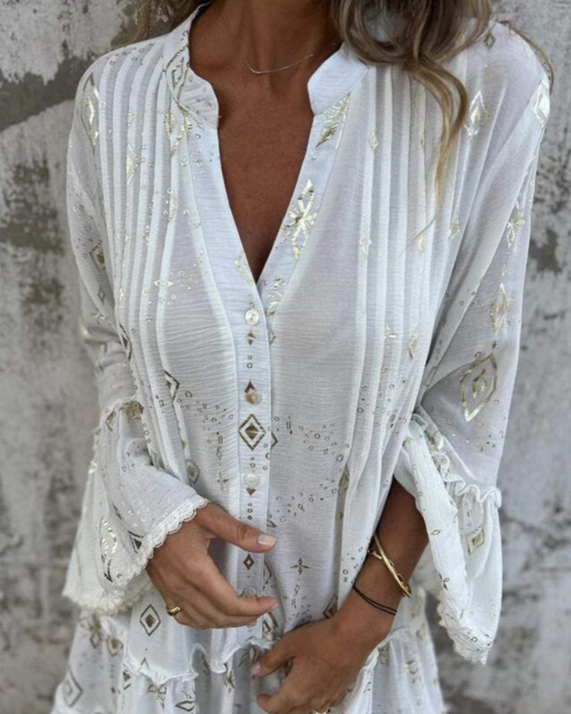 Teagan - Abito Boho di Taglio Suelto con scollo a V per Donne