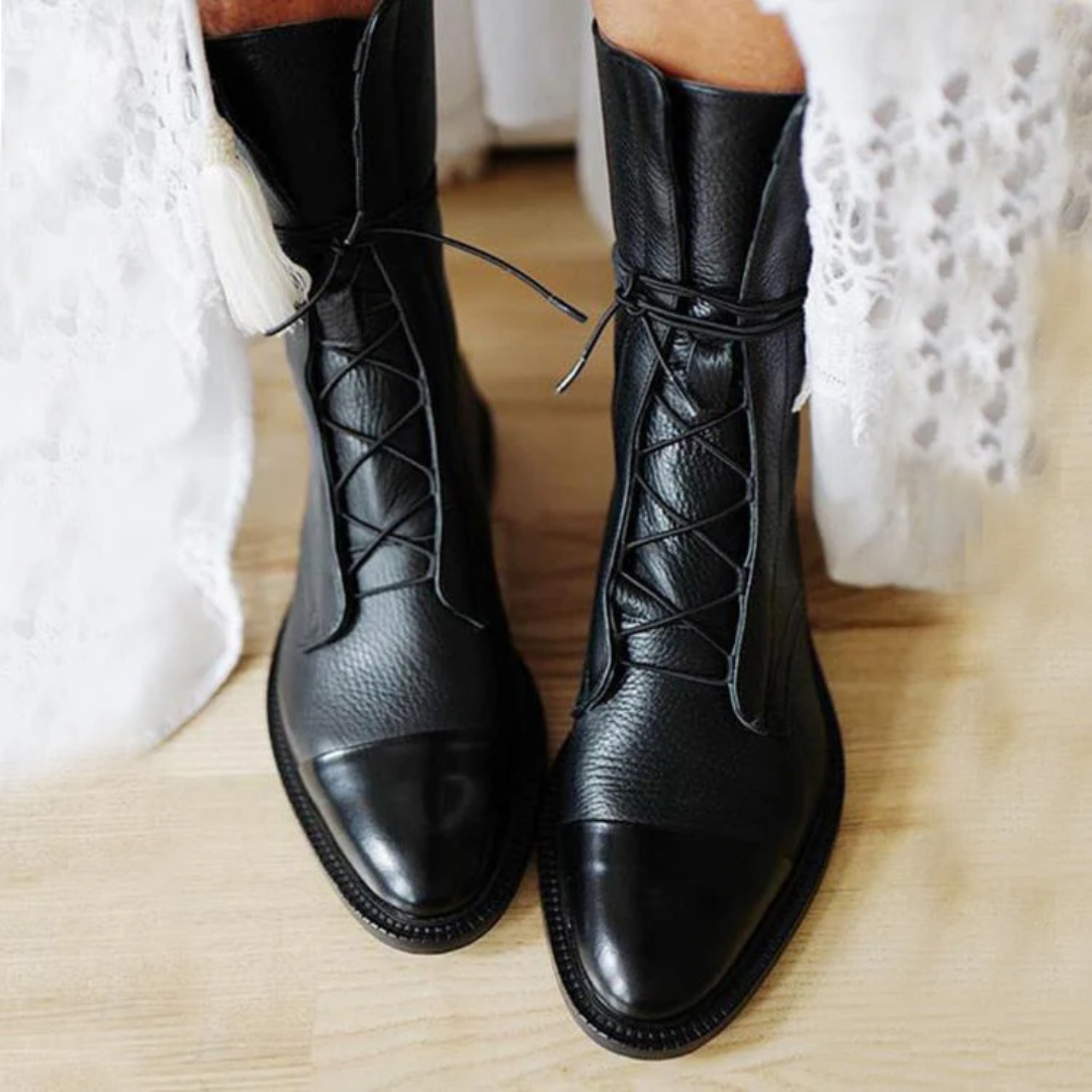 Isabella™ - Eleganti Stivaletti con tacco in pelle vegana