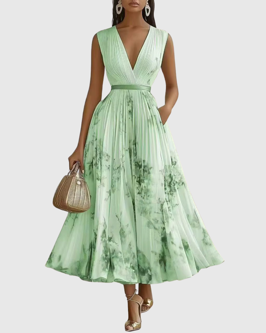 Abito Longue Plissée Élégante Rowella - Maxi Abito Fluido donna