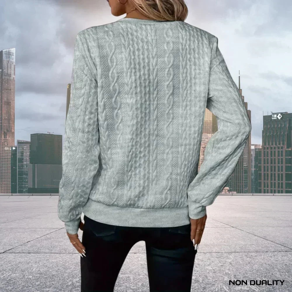 Gina - Maglione con zip con Cappuccio non-dualità