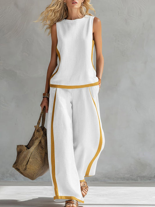 Lena | Completo due pezzi in lino in cotone