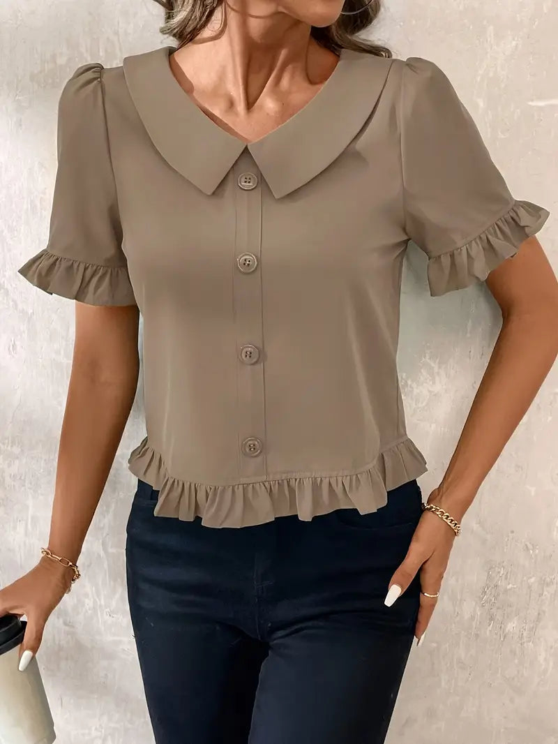 Foteini - Blusa elegante a maniche corte