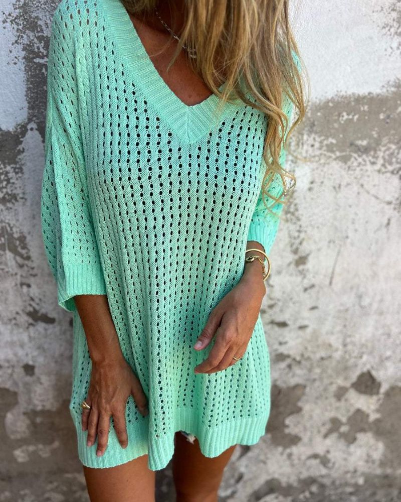 DAONA - Top di maglia con scollo a V