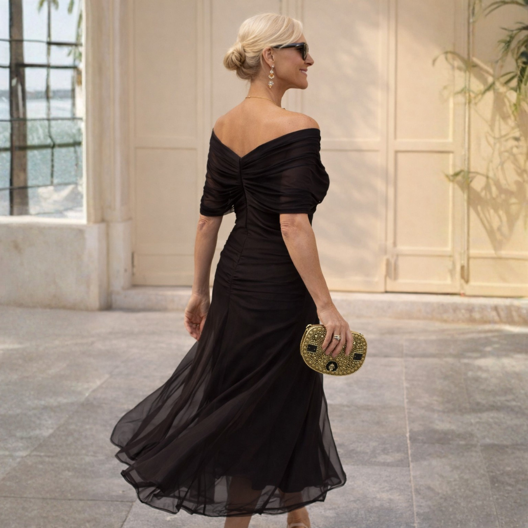 Mikaela - Abito maxi Off-Shoulder