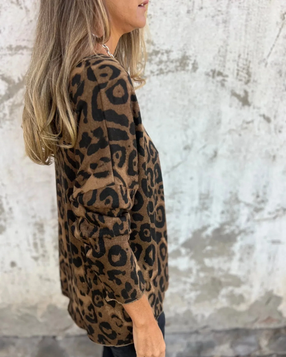 SERANA - BLUSA DI STAMPA DI LEOPARDO