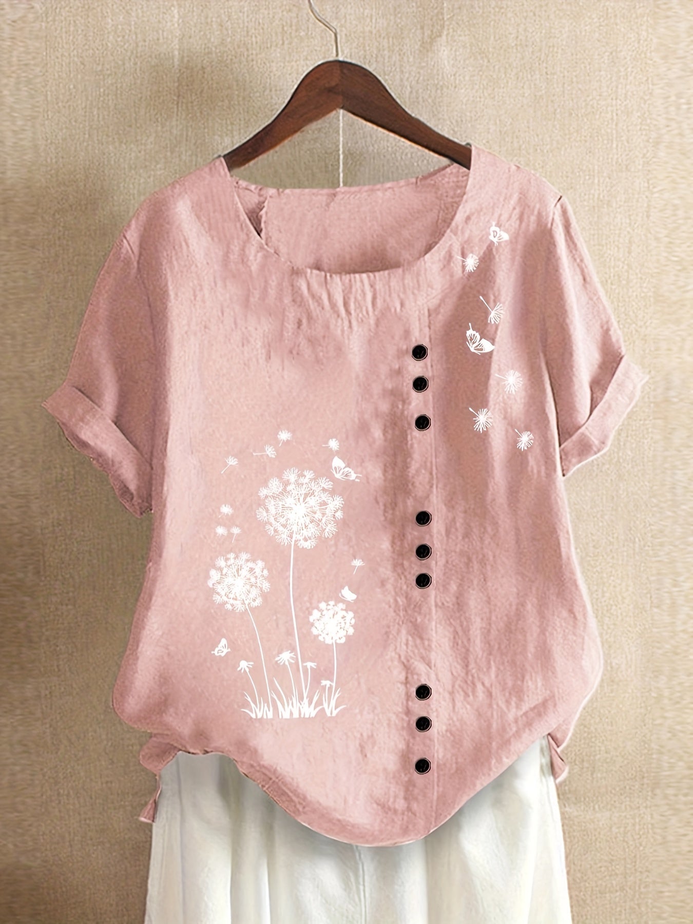 Hermione – Blusa con Stampa di Diente di Leone