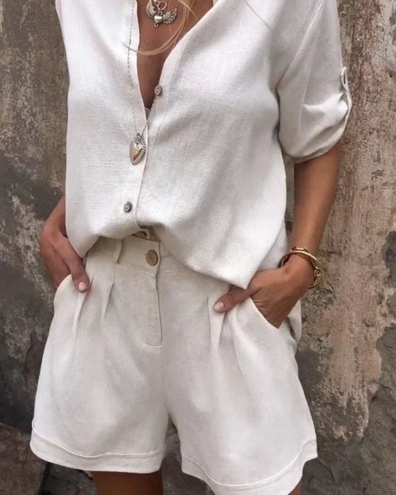 LENI - COMPLETO DI ESTATE IN COTONE E LINO