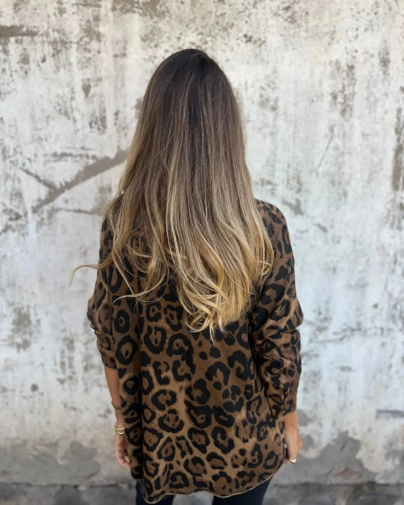 SERANA - BLUSA DI STAMPA DI LEOPARDO