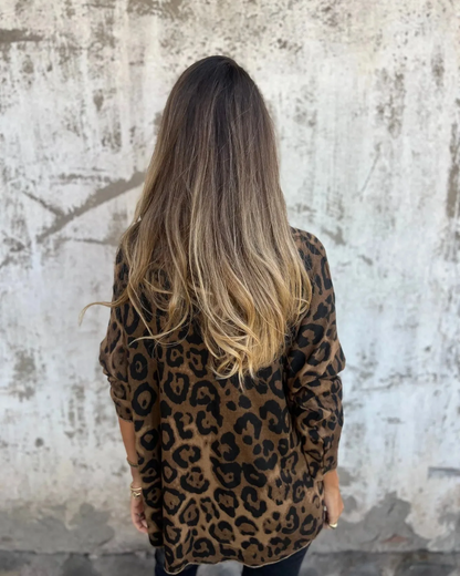 SERANA - BLUSA DI STAMPA DI LEOPARDO
