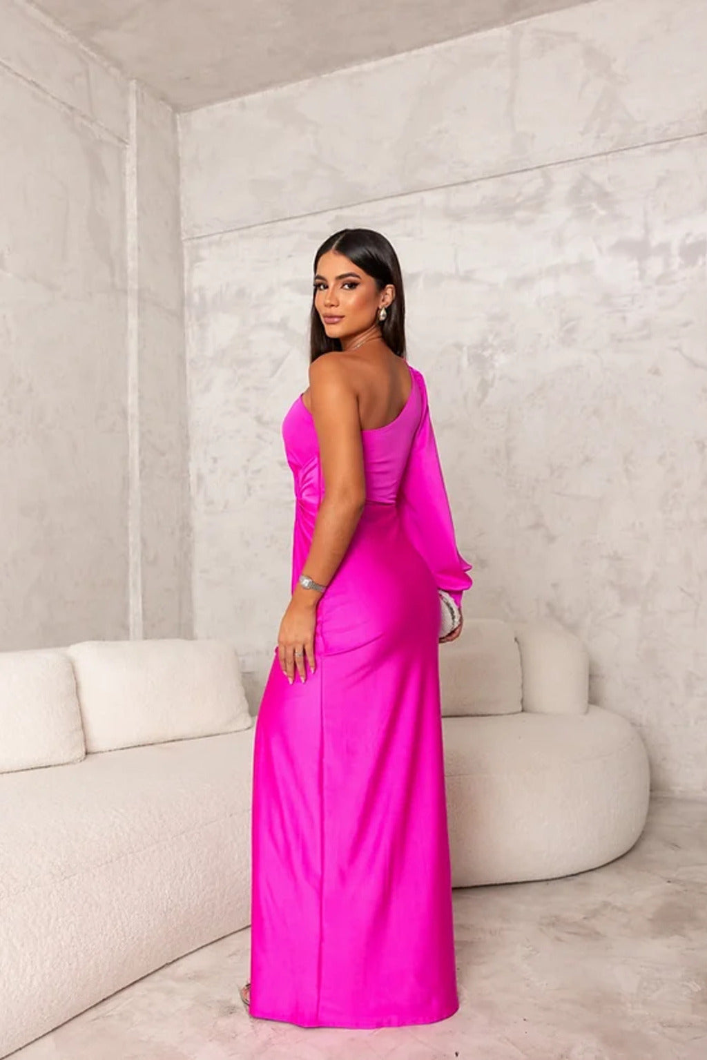 Zarra – Abito maxi Elegante di Monospalla