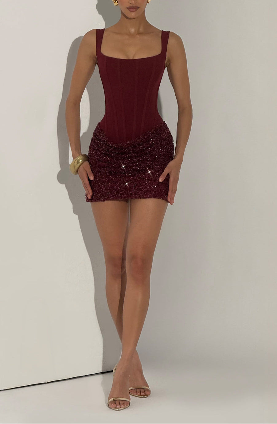 Patricia | Abito mini di scollo cuadrado