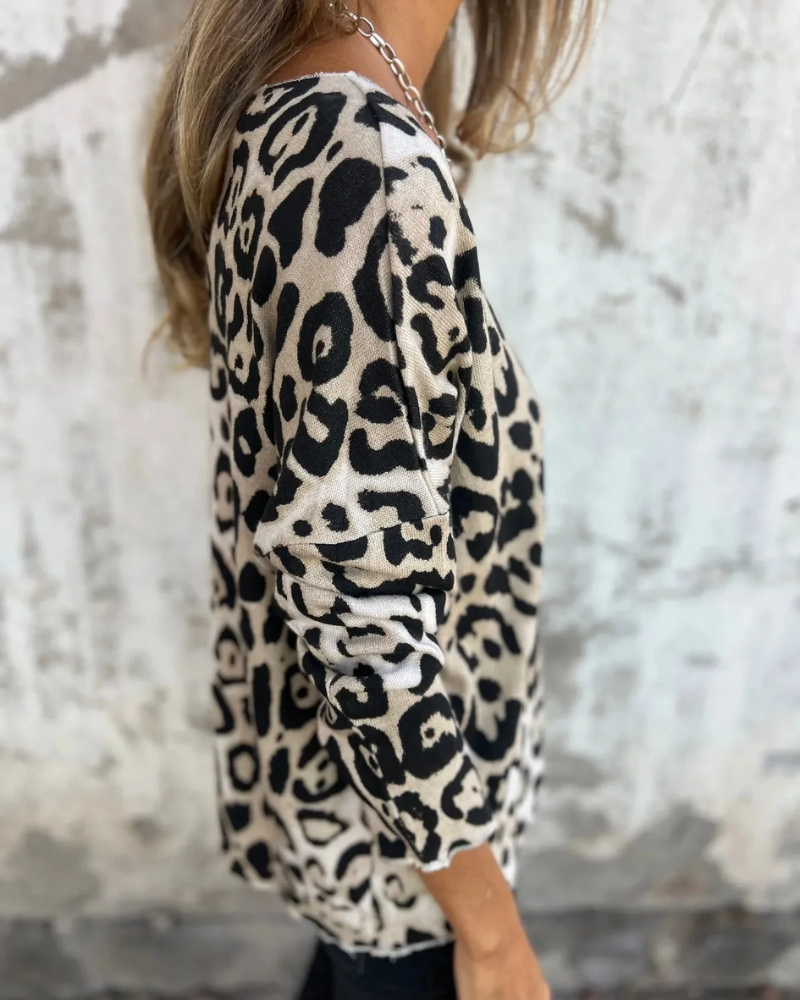 SERANA - BLUSA CON STAMPA DI LEOPARDO