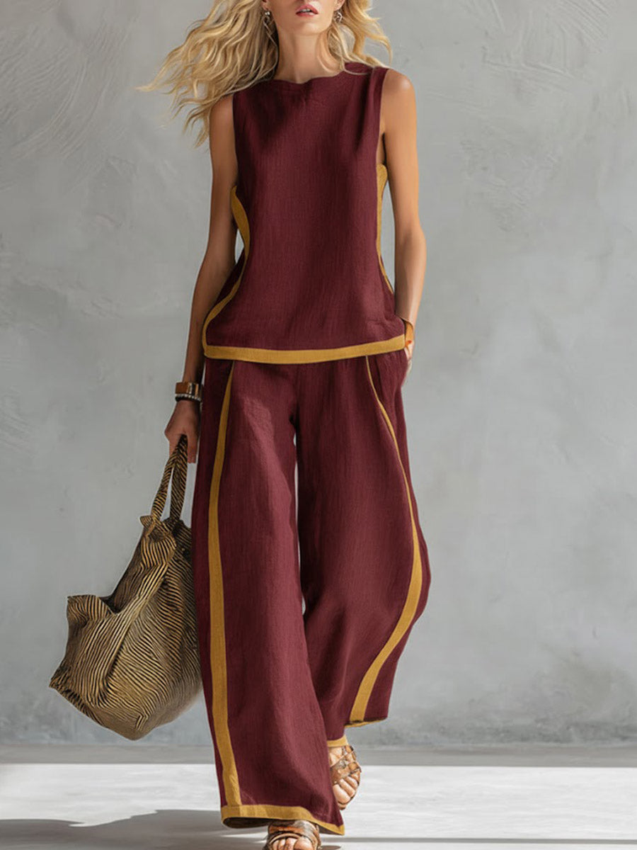 Lena | Completo due pezzi in lino in cotone