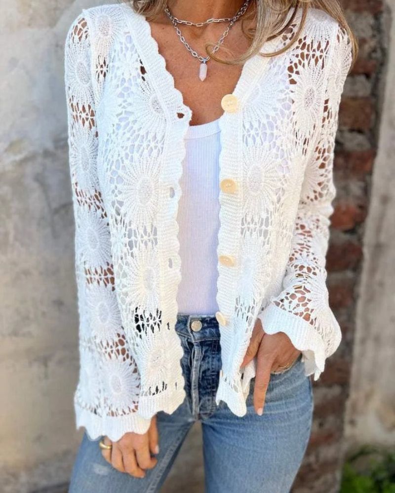 NALIE - Cardigan di Pizzo all'uncinetto