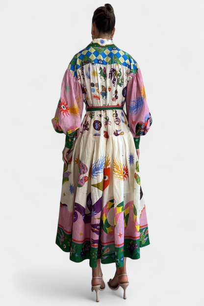 Natasha Abito midi Elegante Fit-and-Flare