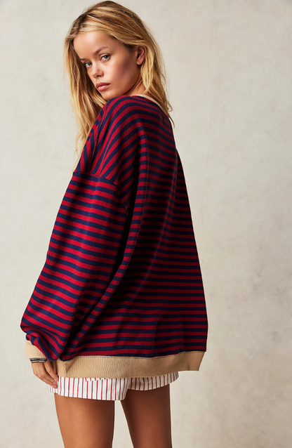 MIKAELA – MAGLIONE A RIGHE RILASSATO