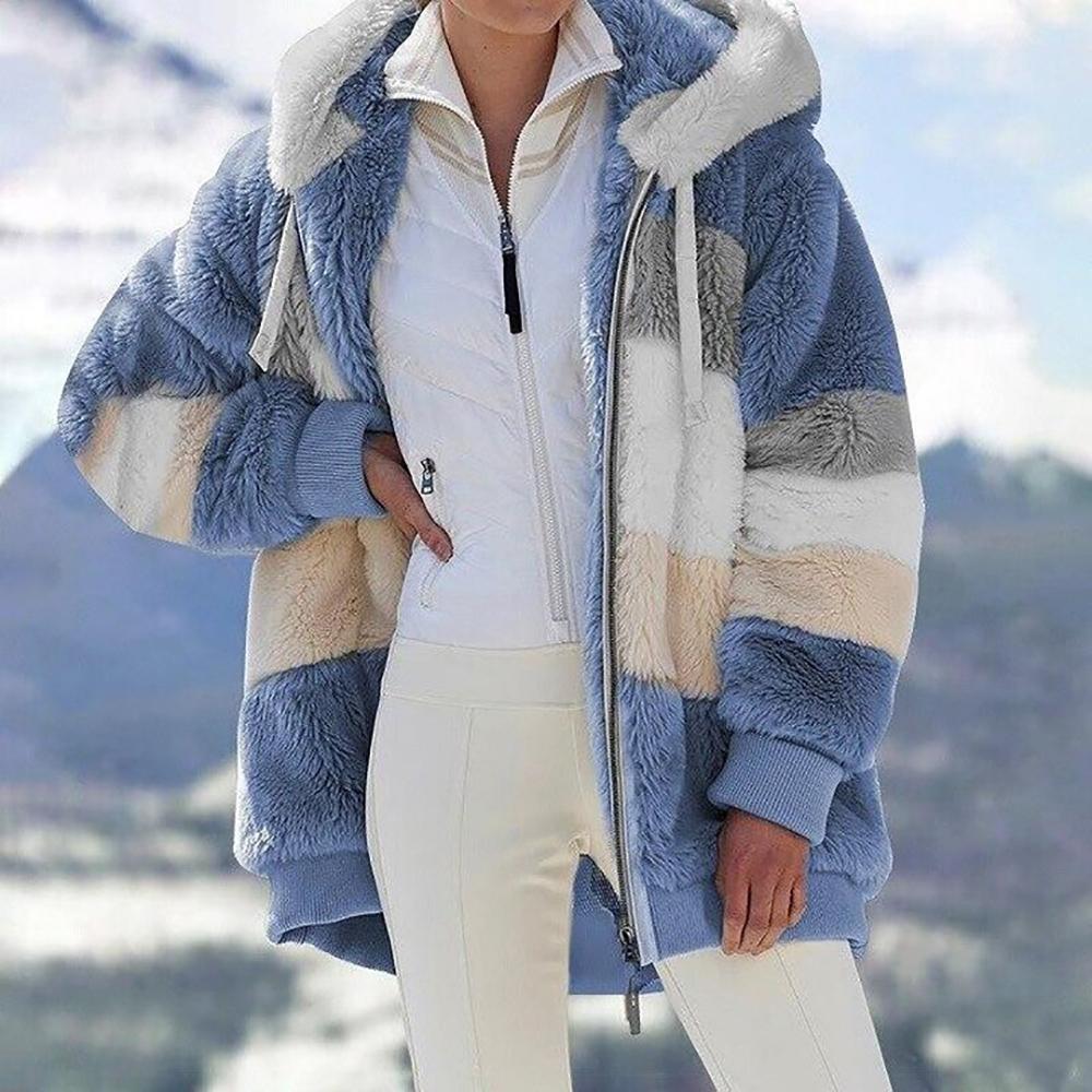 KAREN | Cappotto con cappuccio Oversize in pelliccia sintetica e Caldo