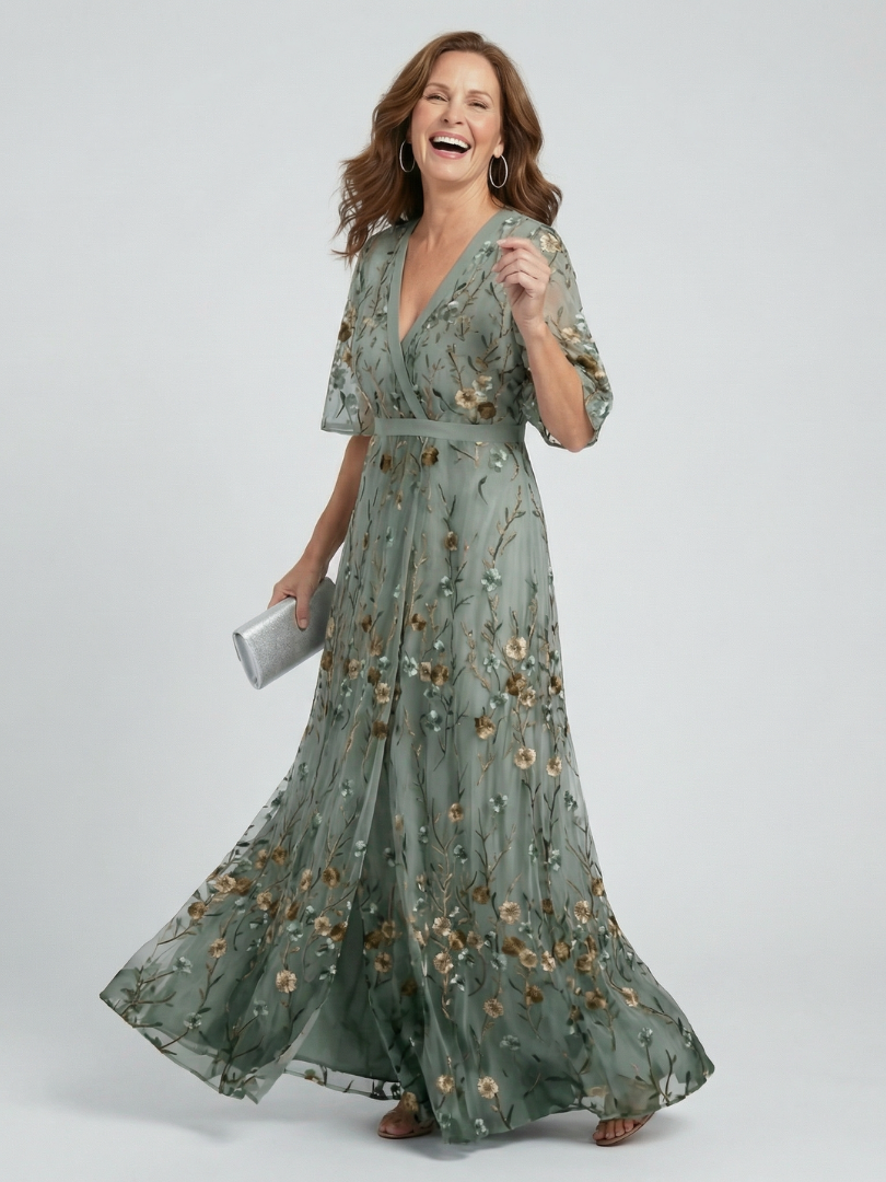 Selora | Abito maxi Flow con Scollo halter