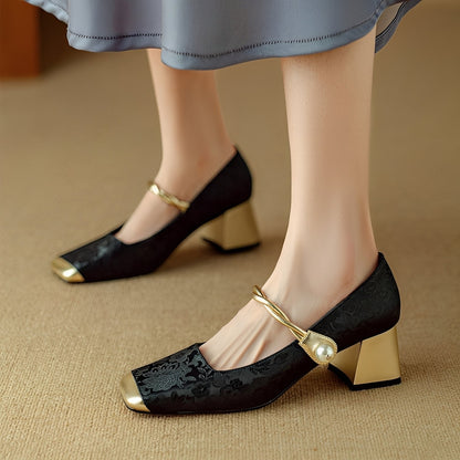 Rhonda - Elegantle scarpe con tacco bloque da donna