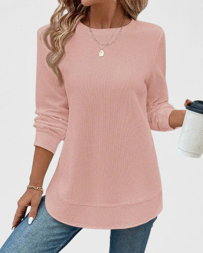 Nadyalyn | Elegante Maglione a maniche lunghe con Collo rotondo