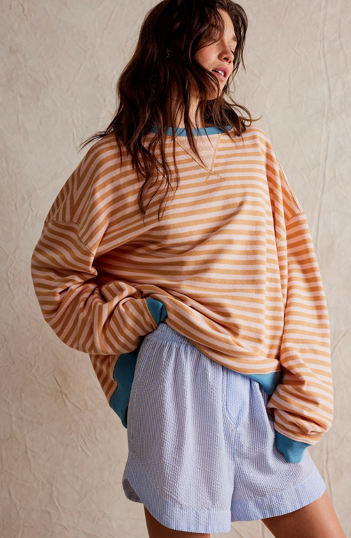 LINDA - MAGLIONE OVERSIZE A RIGHE
