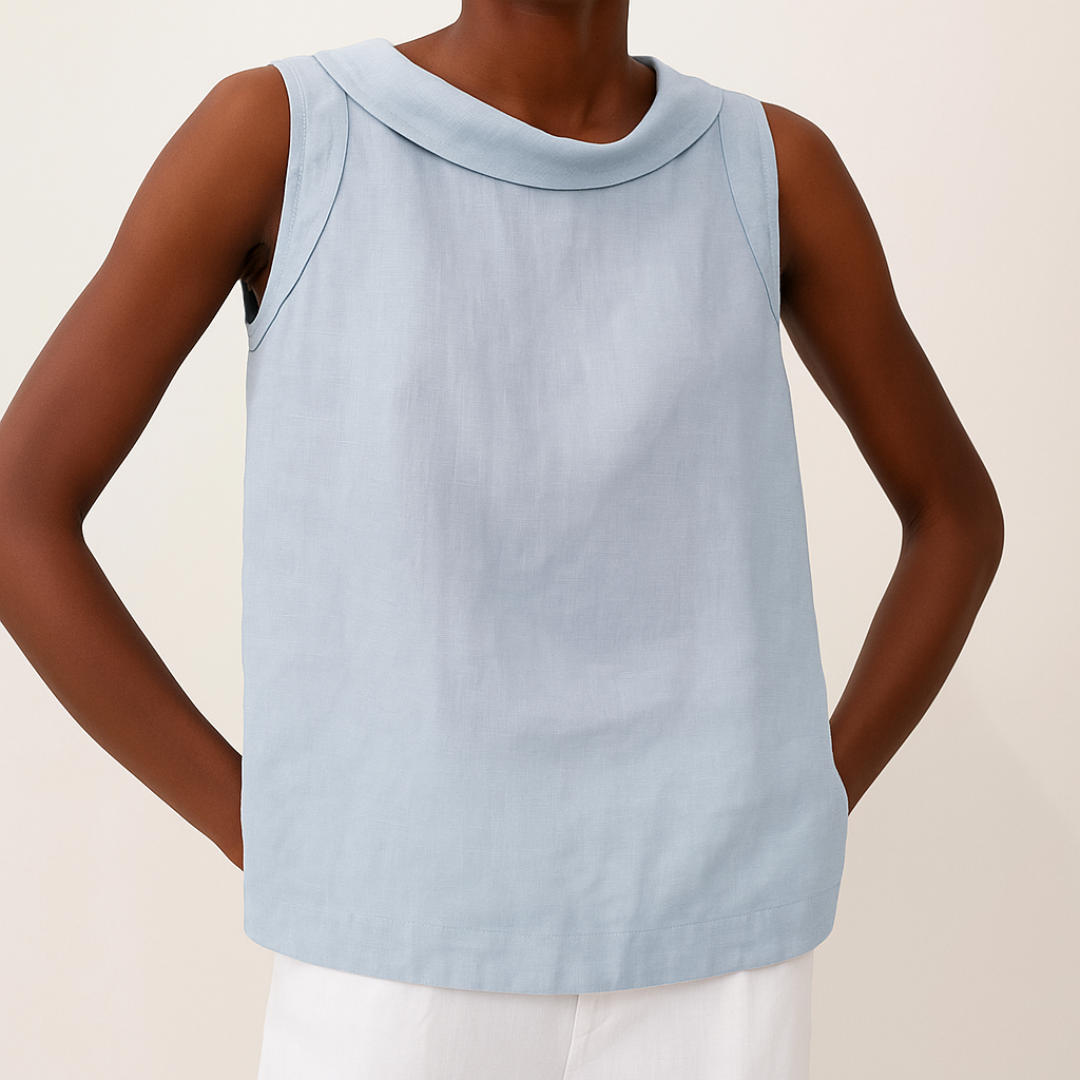 BLUSA IN LINO SENZA MANICHE DAJA