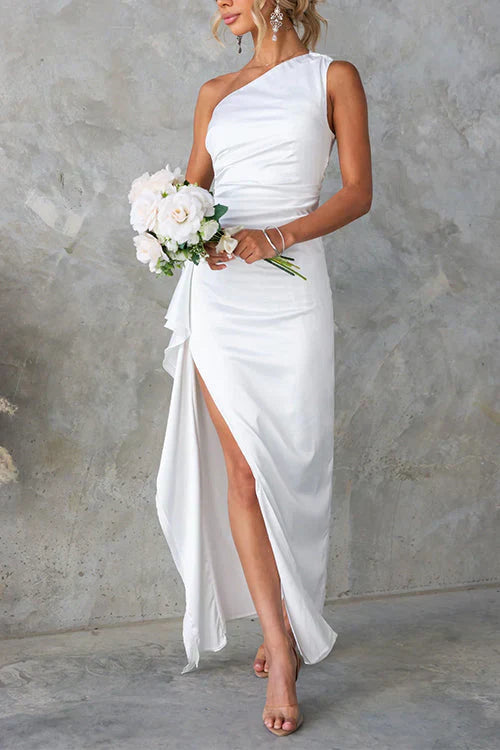 Inez - Elegante Abito Maxi di Un Hombro
