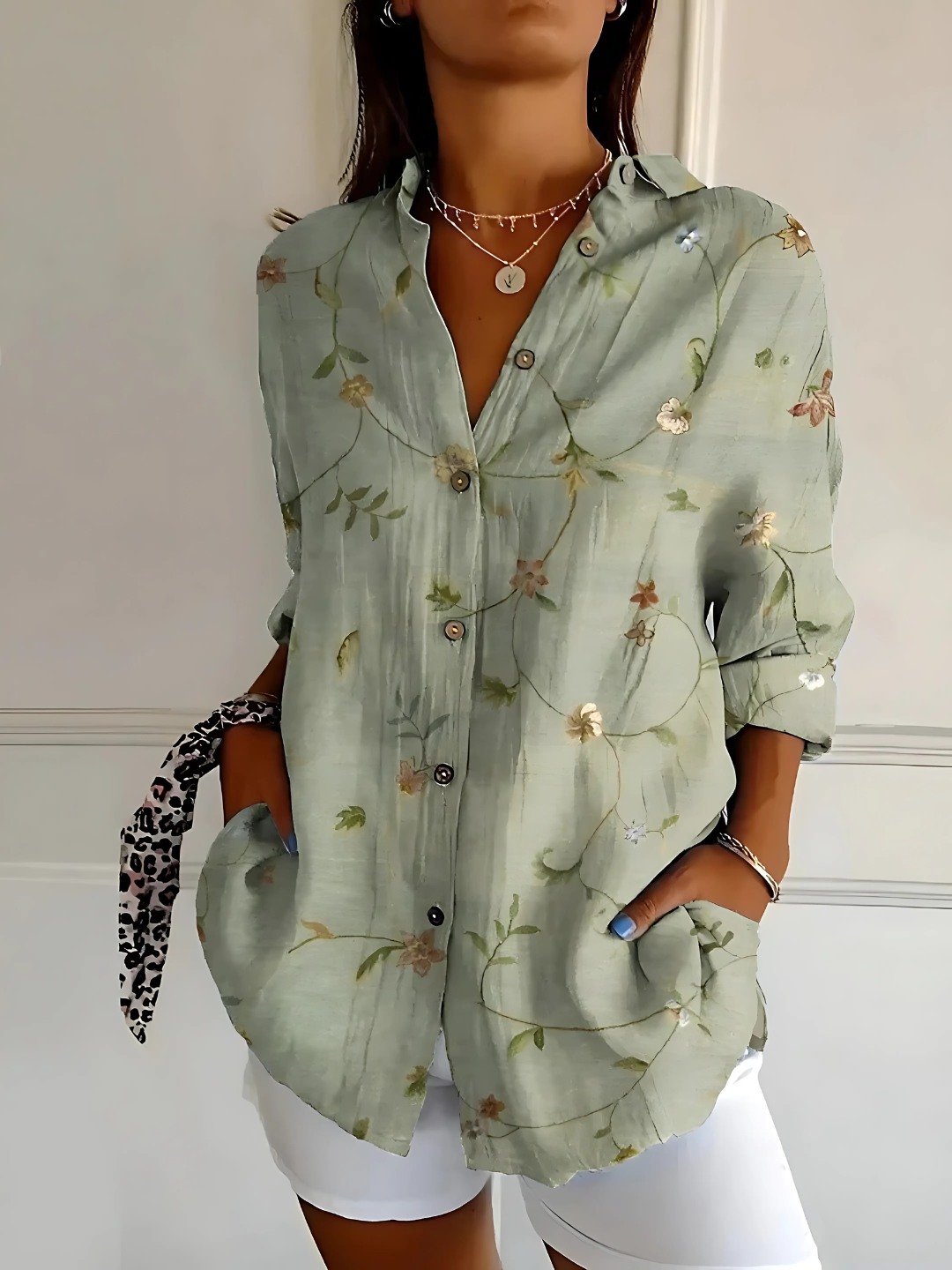 Yllona – Blusa Rilassata con bottoni