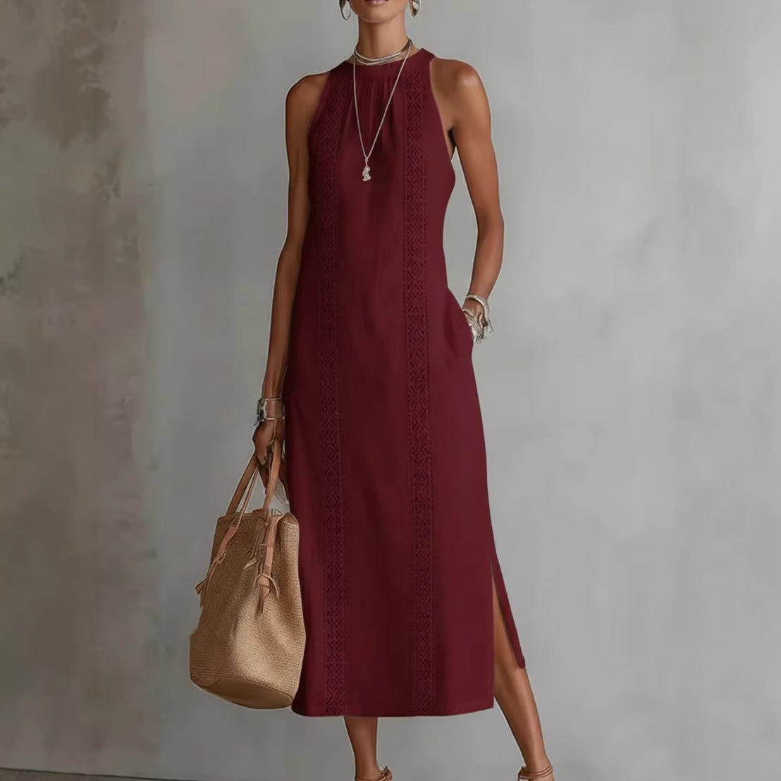 Abito maxi Vittoria - Eleganza Senza tempo e Ricamo artigianale